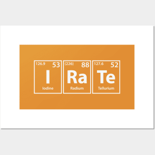 Irate (I-Ra-Te) Periodic Elements Spelling Posters and Art